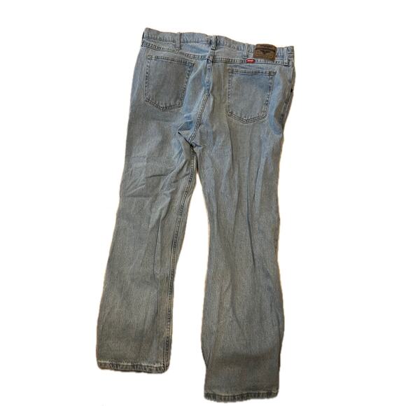 Wrangler Straight Fit Blue Jeans Mens 42x32 - Picture 2 of 4